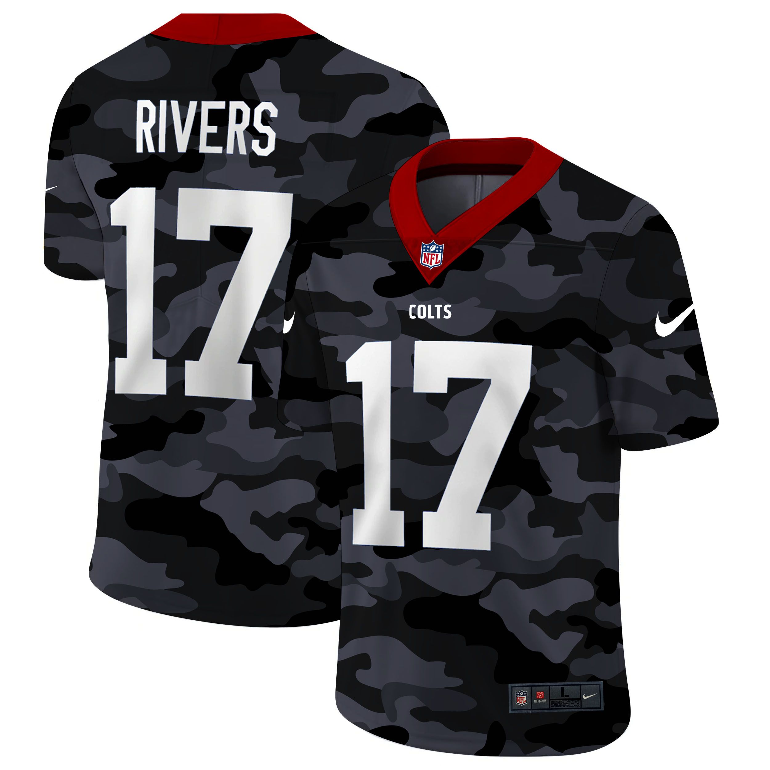 Men Indianapolis Colts #17 Rivers 2020 Nike 2ndCamo Salute to Service Limited NFL Jerseys->indianapolis colts->NFL Jersey